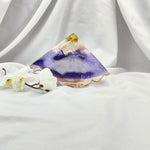 Regal Purple & Gold Triangular Crystal Holders