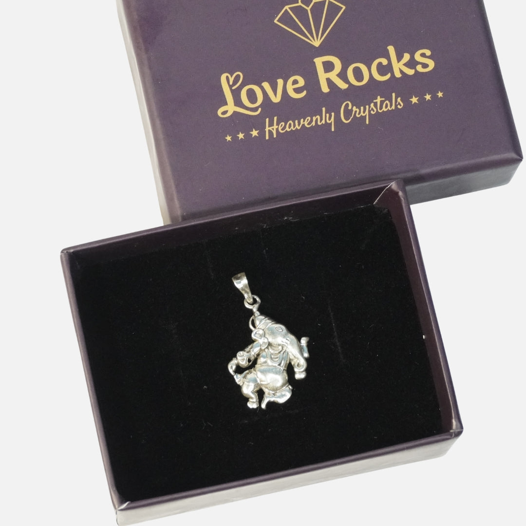 Ganesha Silver Pendant : Bal Ganesha (Medium)
