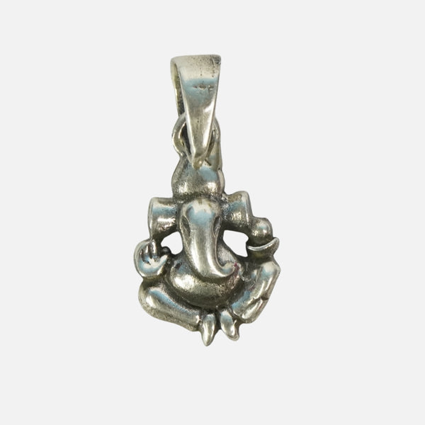 Ganesha Silver Pendant : Miniature Bal Ganesha - Love Rocks