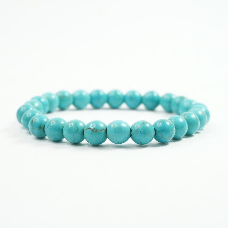 Turquoise Bracelet: Induces Kindness - Round Beads 8mm