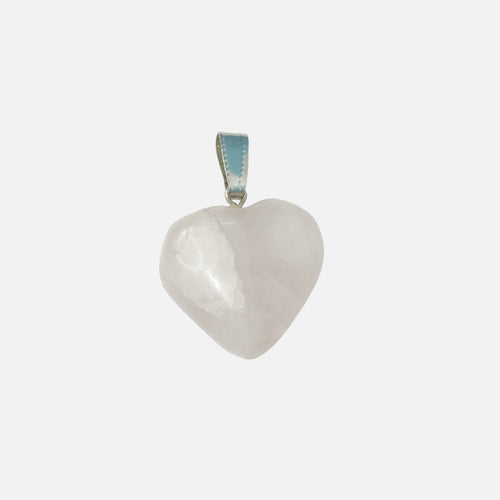 Rose Quartz Heart Shaped Pendant - Small