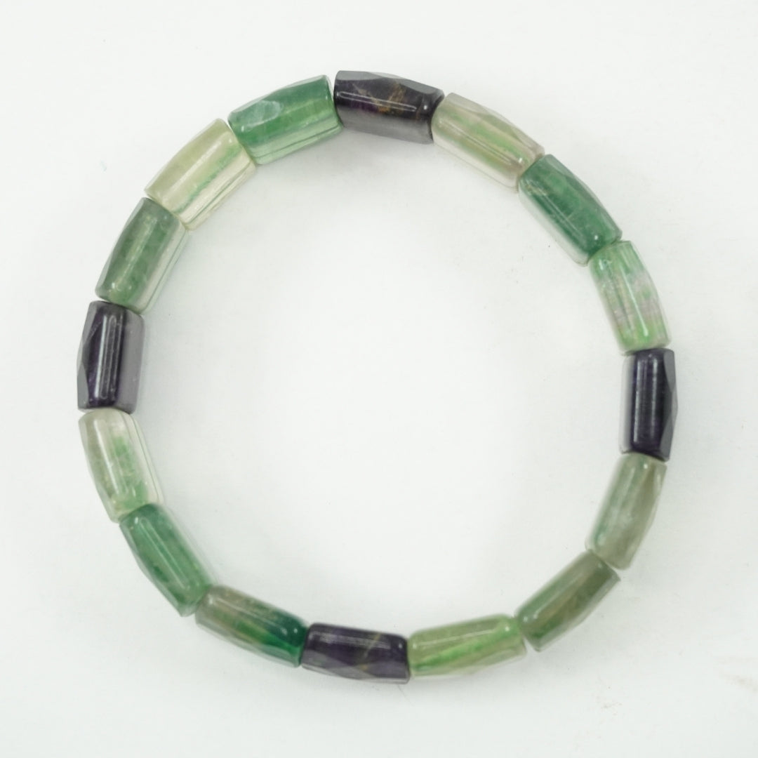 Fluorite Bracelet: Chakra Renewal - Square Beads