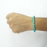 Turquoise Bracelet: Induces Kindness - Round Beads 8mm