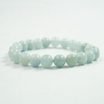 Aquamarine Bracelet: Courage - Round Beads 9mm