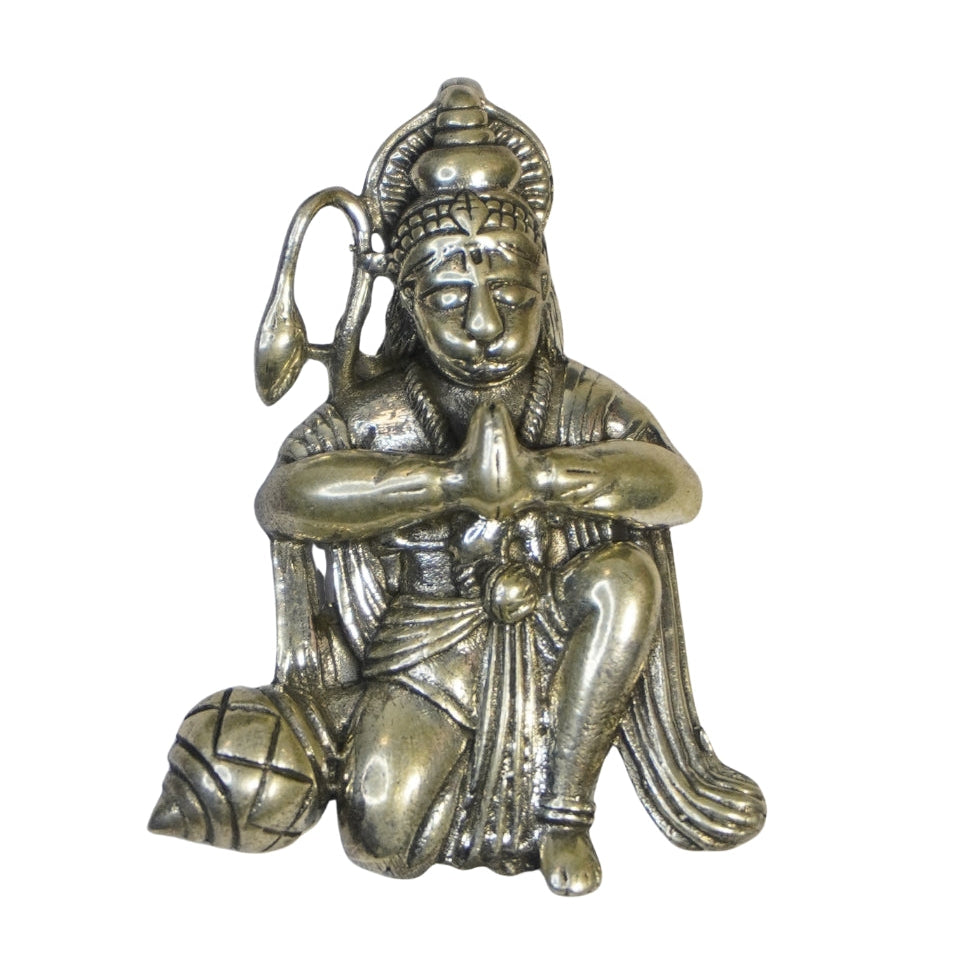 Hanuman Silver Pendant : Namaskar - Love Rocks