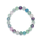 Fluorite Green Bracelet: Chakra Renewal - Round Beads 8mm