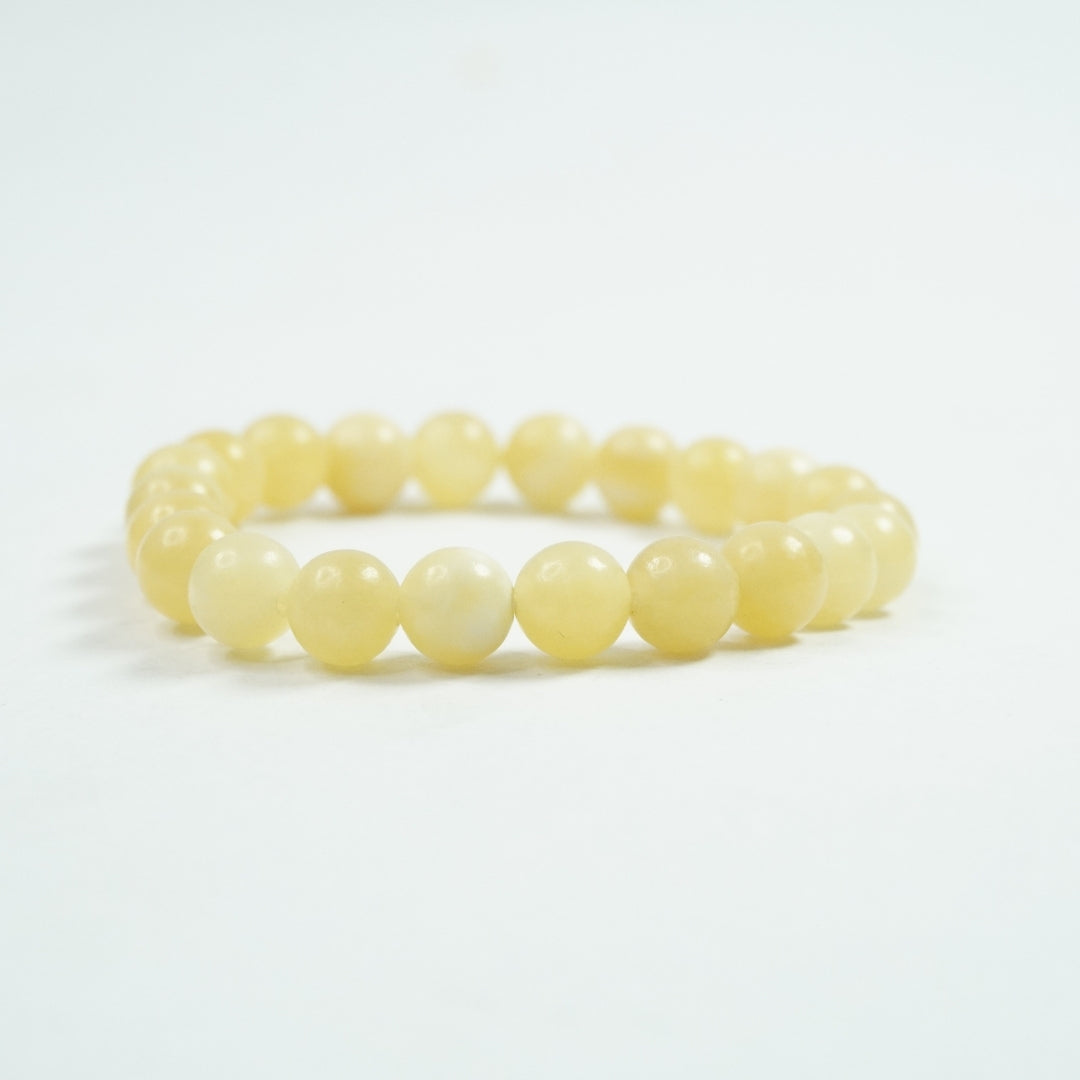 Calcite Bracelet: Energy Amplifier - Round Beads 8mm Love Rocks Bracelet