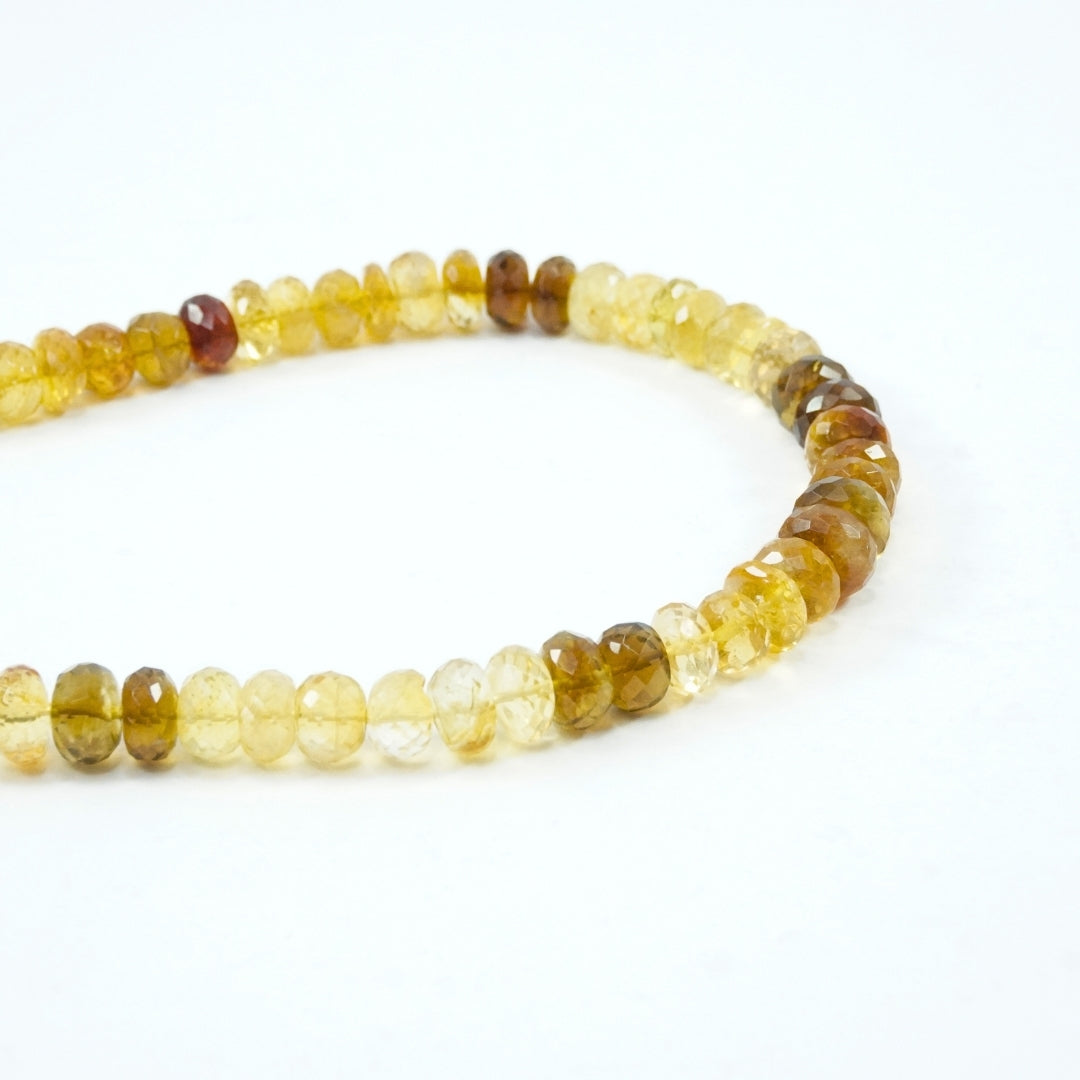 Citrine Necklace: Abundance - Oval Beads 1 Layer Shaded