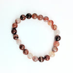 Pink Fire Azezulite Bracelet - Round Beads 8mm