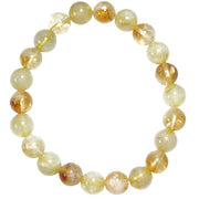 Golden Bliss Citrine and Rutile Bracelet: Strength and Abundance