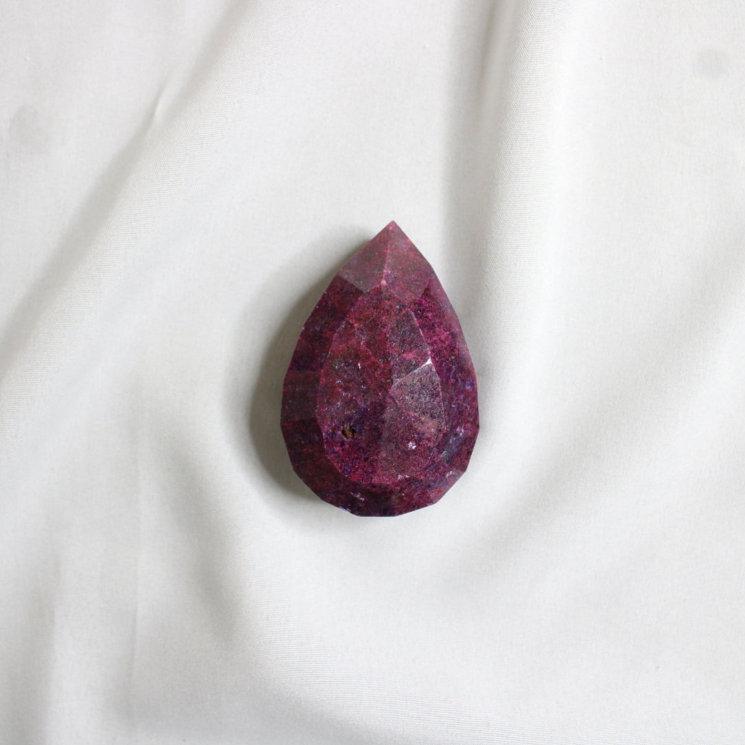 Ruby Drop Shaped Natural Stone