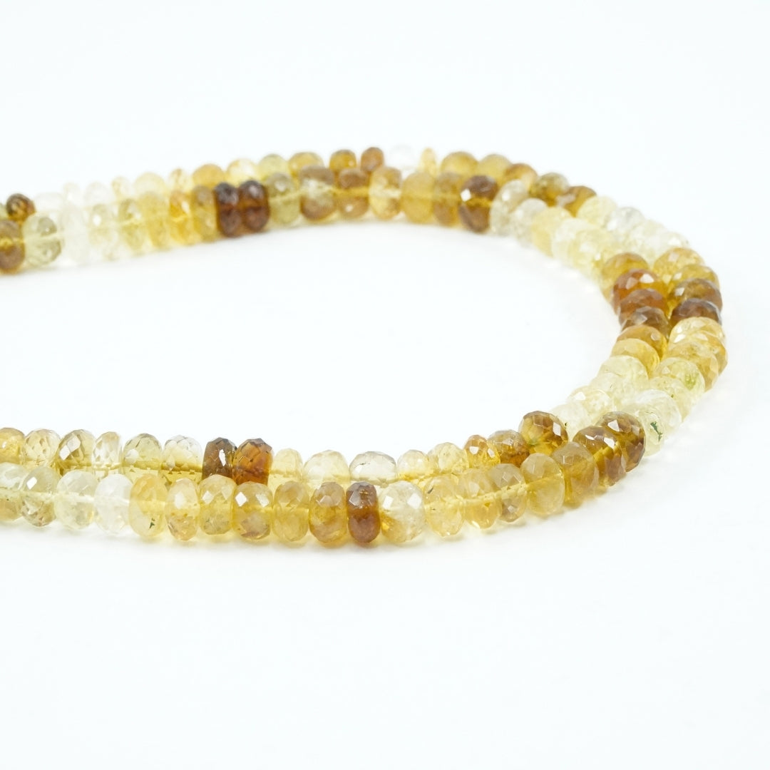 Citrine Necklace: Abundance - Oval Beads 2 Layer Shaded