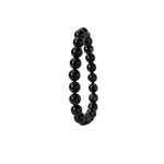 Black Tourmaline Bracelet: Protection - Round Beads 8mm