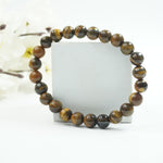 Load image into Gallery viewer, Tiger&#39;s Eye Bracelet: Boosts Self Confidence - Round Beads 8mm
