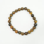 Tiger's Eye Bracelet: Boosts Self Confidence - Round Beads 8mm