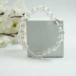 Clear Quartz (Spatika) Bracelet: Spiritual Awareness - Round Beads 8mm