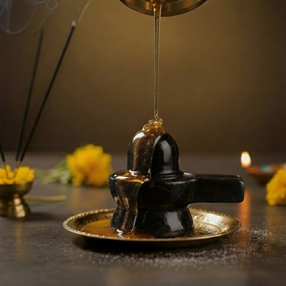 Black Onyx Jaldhara Shivalingam : 251-300 gms