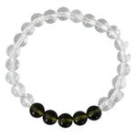 Load image into Gallery viewer, Phenakite and Moldavite Bracelet: Meditation Awareness - Round Beads 8mm
