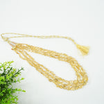 Load image into Gallery viewer, Citrine Necklace: Abundance - Petal Beads 3 Layer
