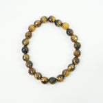 Tiger's Eye Bracelet: Boosts Self Confidence - Round Cut Beads 8mm