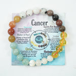 Load image into Gallery viewer, Cancer Zodiac Sign Bracelet - Round Beads 8mm
