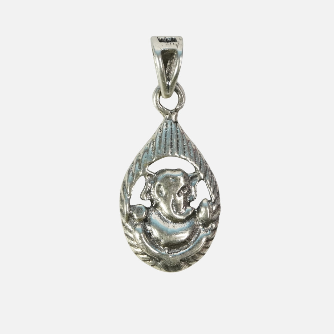 Ganesha Silver Pendant : Drop