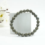 Pyrite Bracelet: Overcome Trauma - Round Cut Beads 8mm