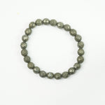 Pyrite Bracelet: Overcome Trauma - Round Cut Beads 8mm