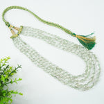 Amethyst Green Necklace: Peace and Calm - Petal Beads 4 Layer