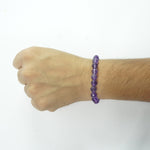 Amethyst Bracelet: Peace and Calm - Round Cut Beads 8mm