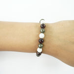 Navratri Gift Box: Pyrite, Garnet and Rainbow Moonstone Bracelet