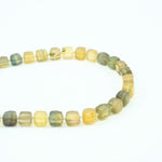 Multi Fluorite Necklace: Square Beads 1 Layer