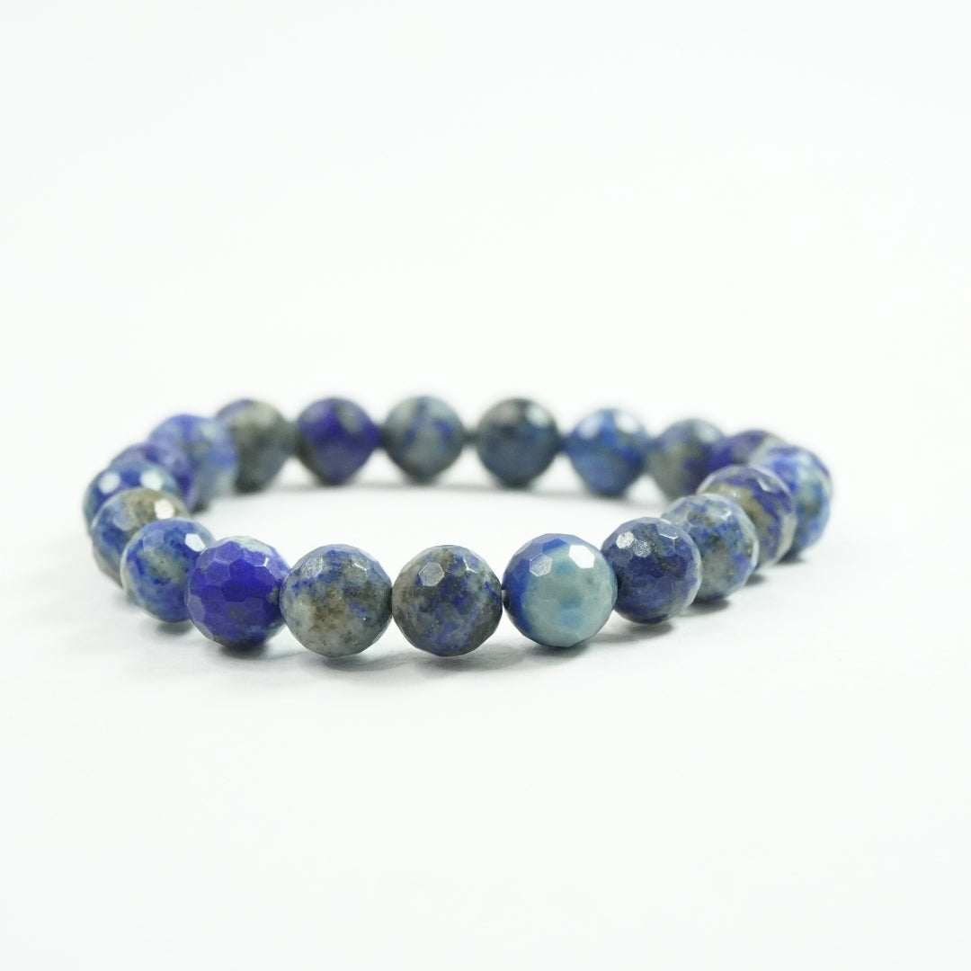 Lapis Lazuli Bracelet: Wisdom - Round Cut 8mm