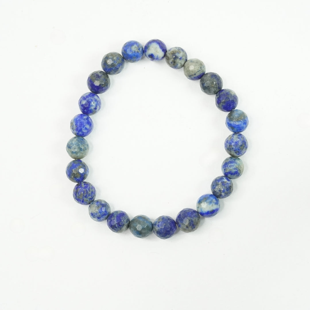 Lapis Lazuli Bracelet: Wisdom - Round Cut 8mm