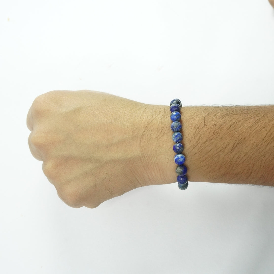 Lapis Lazuli Bracelet: Wisdom - Round Cut 8mm