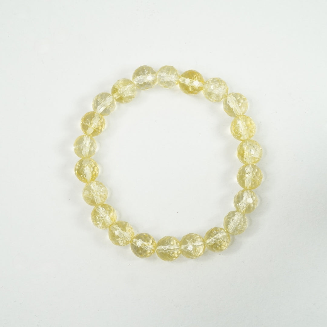 Citrine Bracelet: Abundance - Round Cut Beads 8mm