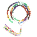 7 Chakras Japamala - Round Cut Beads 8mm