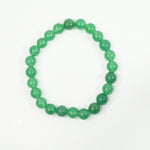 Green Aventurine Bracelet: Good Health - Round Beads 8mm