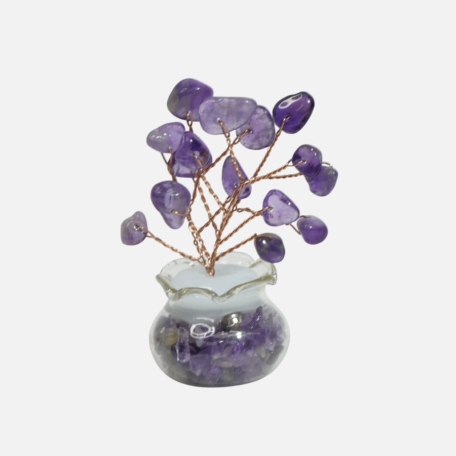 Amethyst Crystal Tree (Gravel Vase Base): Peace & Healing