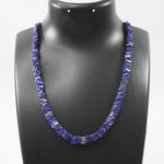 Load image into Gallery viewer, Lapis Lazuli Necklace: Square Chip Cut Beads
