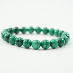 Load image into Gallery viewer, Malachite Bracelet: Transformation - Round Beads 8mm
