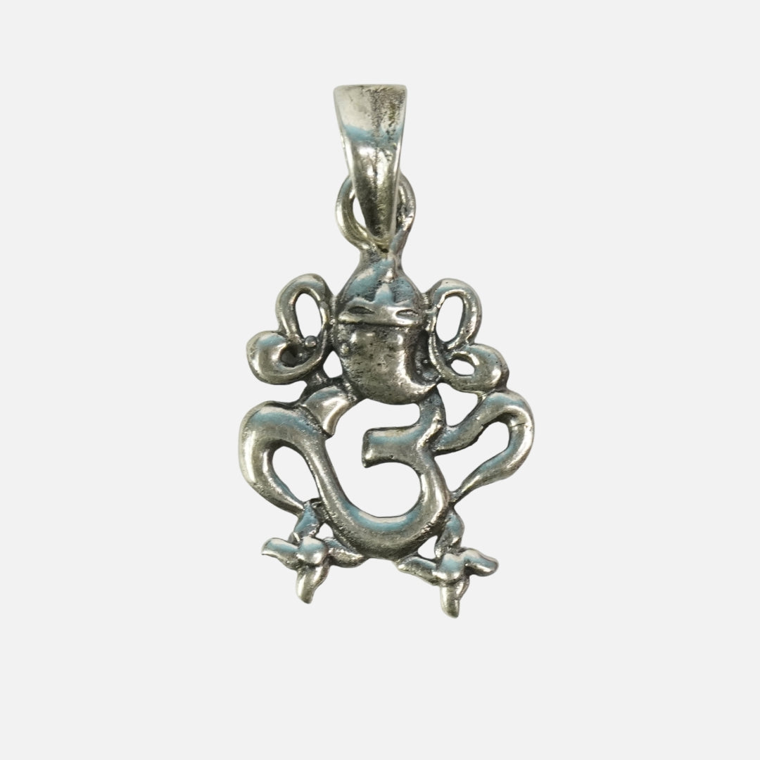 Ganesha Silver Pendant : OM