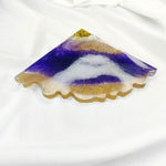 Regal Purple & Gold Triangular Crystal Holders