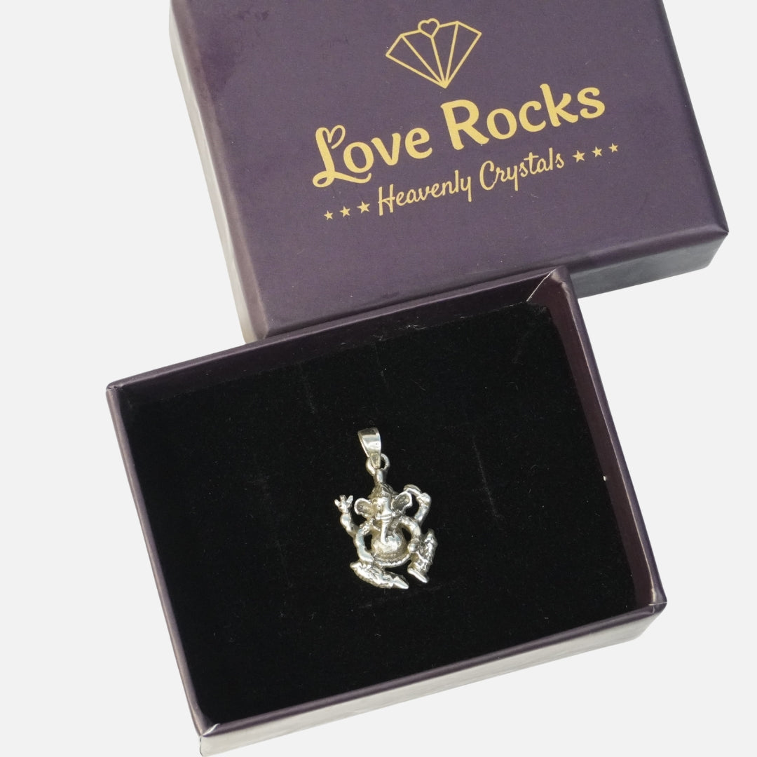 Ganesha Silver Pendant : Modaka Priya (Medium)