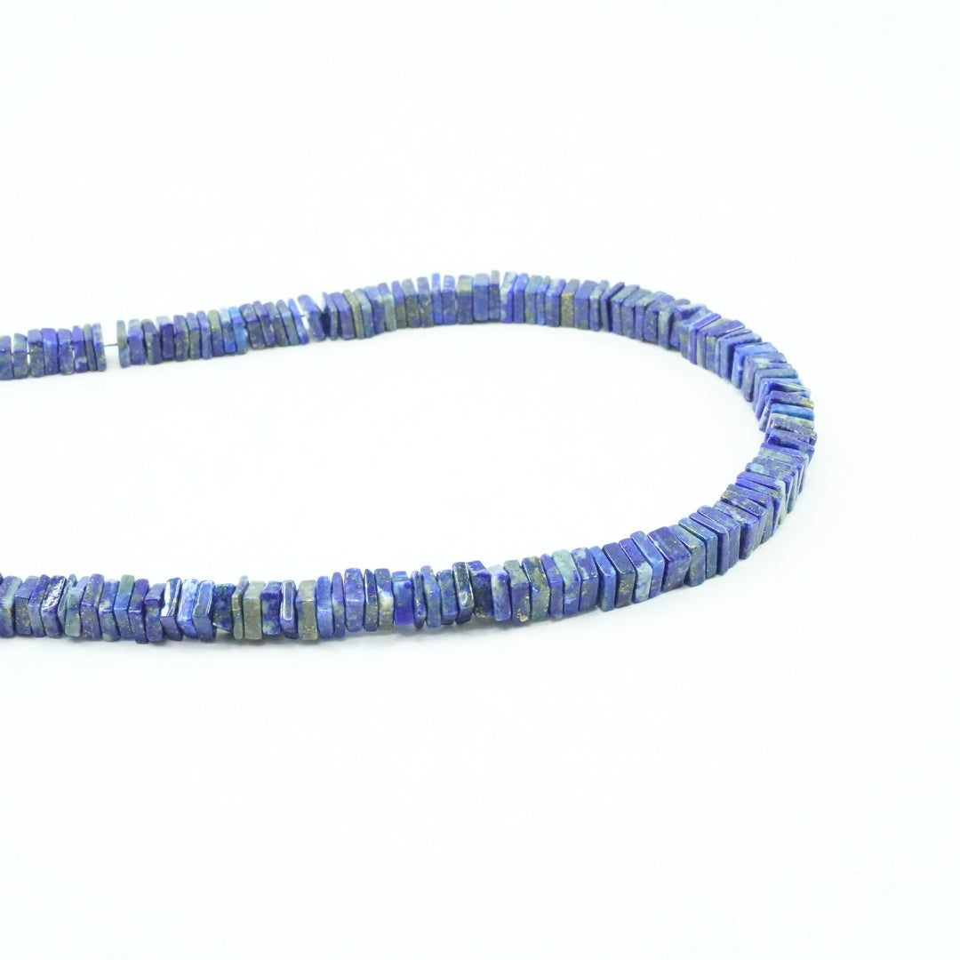 Lapis Lazuli Necklace: Square Chip Cut Beads