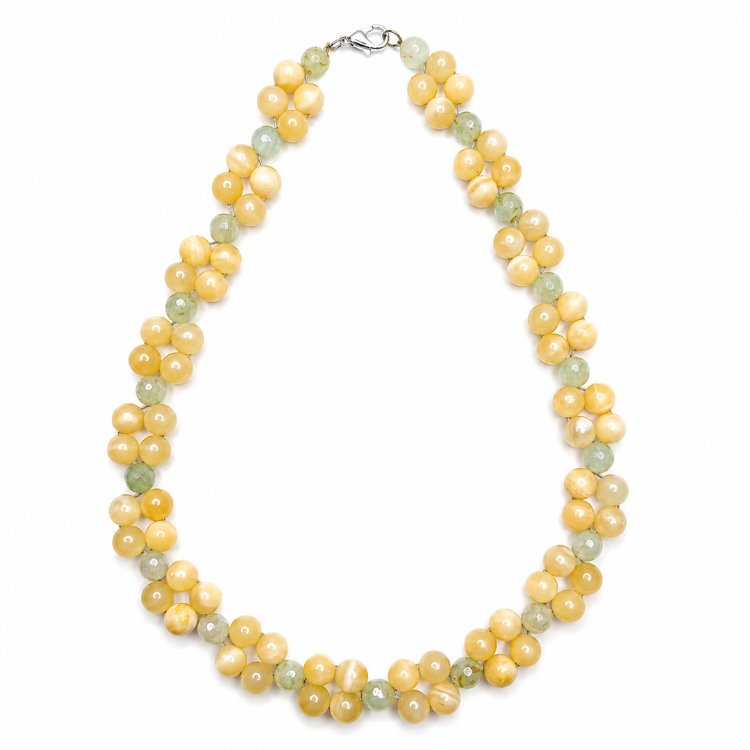 Calcite and Prehnite Necklace