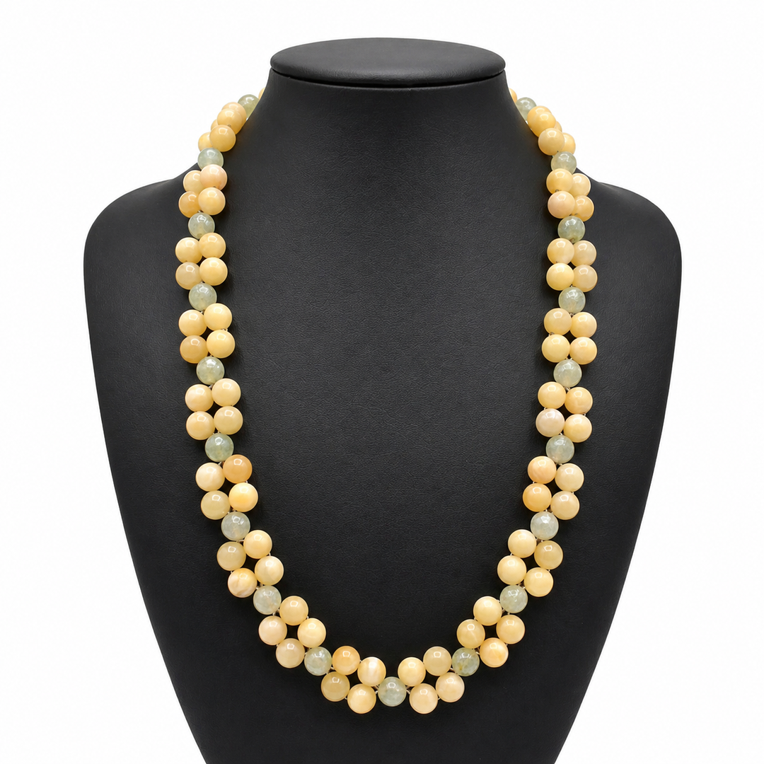 Prehnite and Calcite Necklace