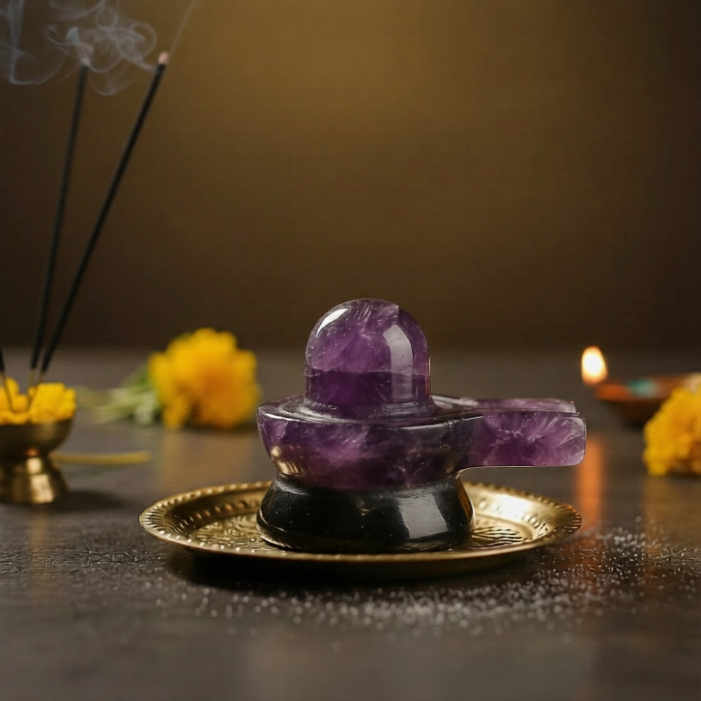 Amethyst Jaldhara Shivalingam: 1-50 gms