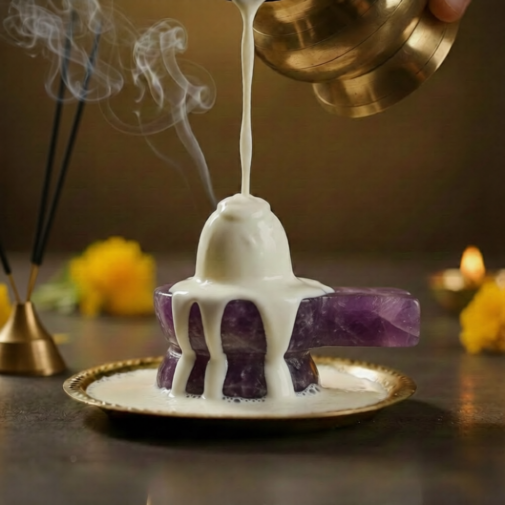 Amethyst Jaldhara Shivalingam: 1-50 gms