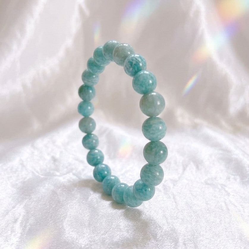 Amazonite Bracelet: Round Beads 8mm